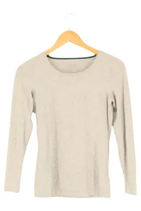 ESMARA BY HEIDI KLUM Damen Langarmshirt Gr. 36/S Beige Casual 1