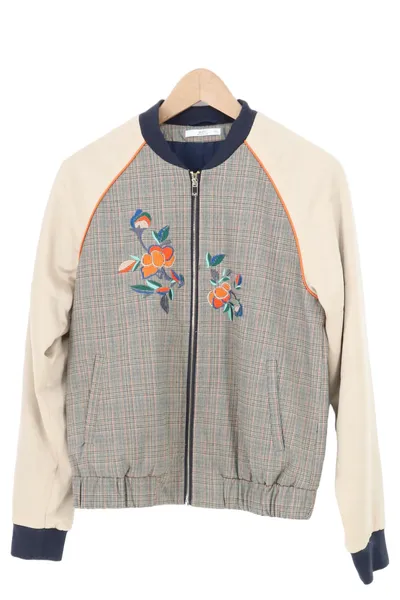 EDC BY ESPRIT Damen Blouson XS/32 Mehrfarbig Kariert Stickerei