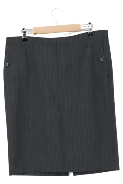 Cinque Bleistiftrock Damen 38/M Grau Gestreift Business Elegant