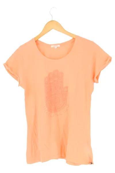 BRUNOTTI Damen T-Shirt Gr. 38/M Orange Casual Bohème mit Grafischem Print