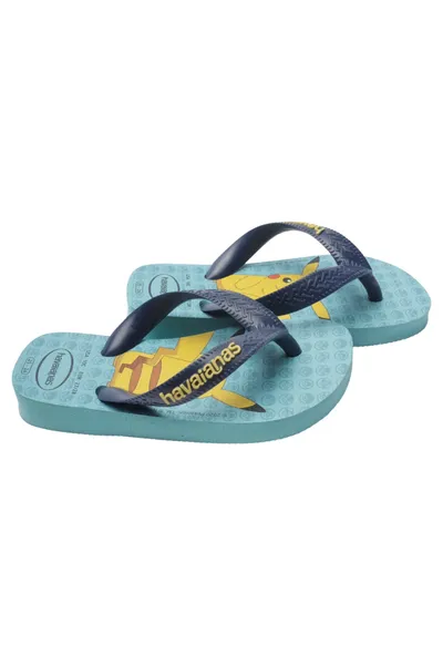 HAVAIANAS Kinder Zehentrenner Pikachu Blau Gr. 27/28 Casual Flip Flops