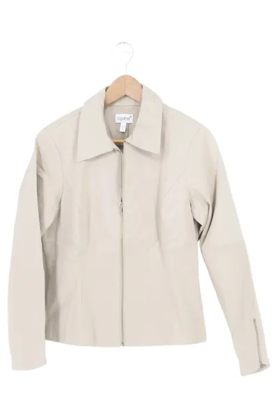 TOGETHER Leichte Jacke Damen Beige Gr. 36/S Casual Baumwolle Frühling Sommer