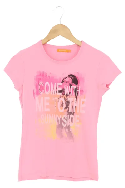 Staccato Kinder T-Shirt Gr. 164 Rosa Casual mit grafischem Print Schriftzug