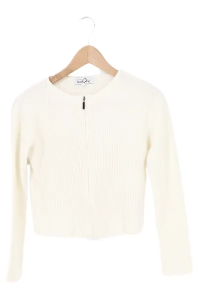 LEVELONE Strickjacke Kinder Gr. 176 Beige Viskose Klassisch Casual