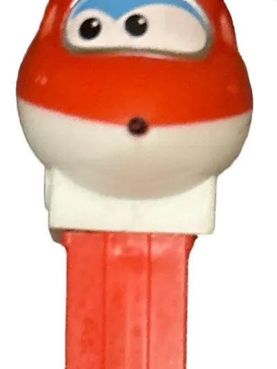 PEZ Super Wings Jett Spender Flugzeug Sammlerstück Figur Rot 10cm