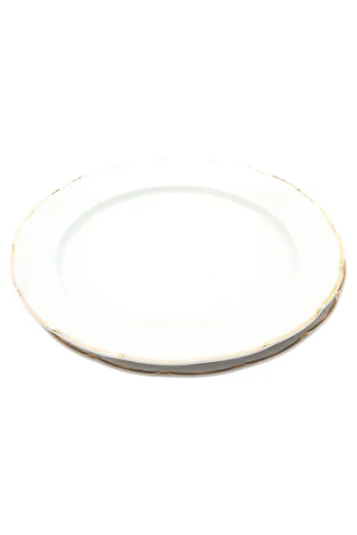 APULUM Frühstücksteller Weiß Goldrand Porzellan Elegant Vintage 24 cm