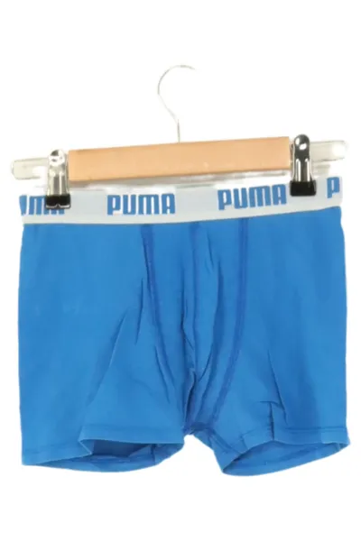 PUMA Kinder Boxshorts Gr. 164 Blau Sportlich Unterhose