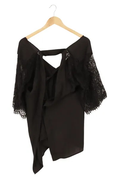 HUNKEMÖLLER Morgenmantel Damen 38/M Schwarz Elegant mit Spitze
