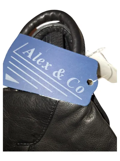 Alex & Co Damen Leder Rucksack Schwarz Casual Tasche