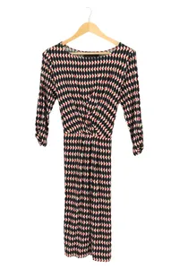 APANAGE Damen Freizeitkleid Gr. 38 M Mehrfarbig Grafisch Klassisch Polyester 1