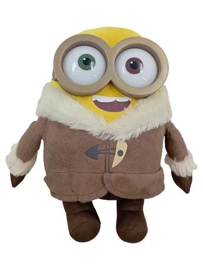 Minions Kuscheltier Plüschtier mit Winterjacke Brille 26 cm