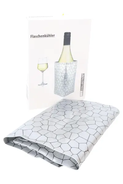 JES COLLECTION Flaschenkühler Silber Kunststoff Wein Sekt Kühler Party