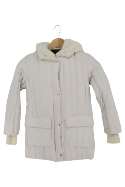La Perla Kinder Steppmantel Winterjacke Mädchen Gr. 122 Beige Klassisch