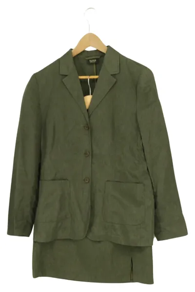 TAIFUN Damen Kostüm mit Rock Blazer Rock Business Elegant Grün Gr. 38/M