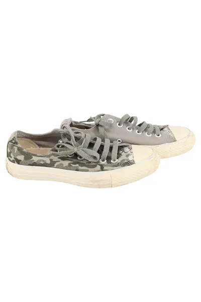 CONVERSE Damen Schnürschuhe 37.5 Grau Camouflage Streetwear