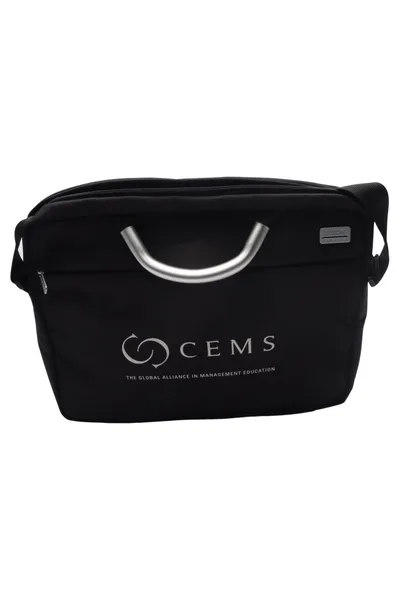 LEXON Aktentasche Herren Laptoptasche Schwarz Polyester Büro Arbeit 38cm
