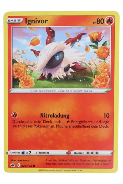 POKéMON Sammelkarte Ignivor Basis Fackel-Pokémon KP 80 Deutsch