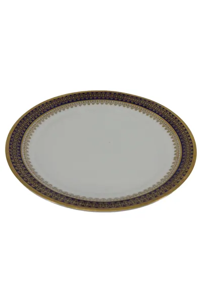 KAHLA Sammelteller ECHT KOBALT Vintage Keramik Teller Weiß Gold Blau