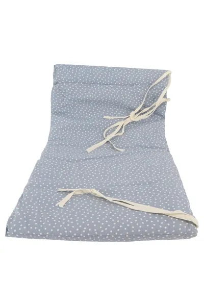 Julius Zöllner Nestchen Kopfschutz Babybett Baumwolle Blau Punkte 170x34cm