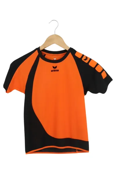 erima Kinder Sport Shirt Gr. 128 Orange Sportlich Kurzarm T-Shirt
