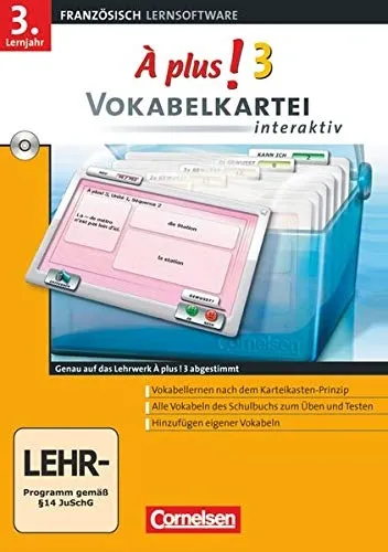 Cornelsen À Plus! Vokabelkartei Französisch 3 PC Lernsoftware Vokabeln üben 1