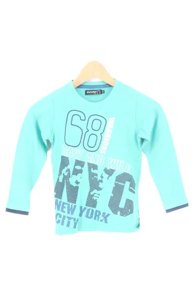 MINYMO Langarmshirt Kinder Gr. 122 Blau Casual Schriftzug