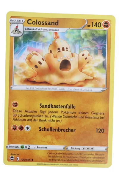 POKéMON Sammelkarte Colossand Gelb TCG Trading Card Game