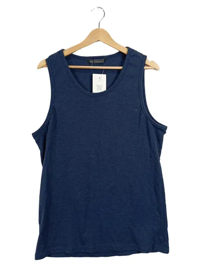 Avenue Herren Tanktop Top Ärmellos Blau Meliert Gr. XXL Basic