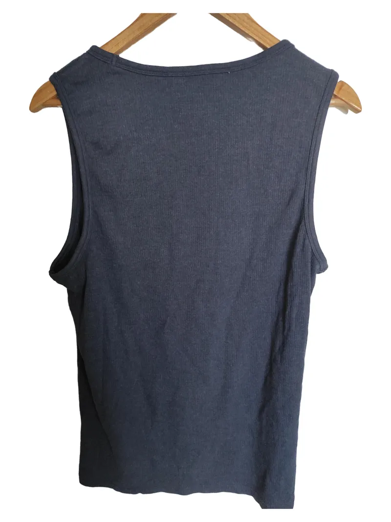 Avenue Herren Tanktop Top Ärmellos Blau Meliert Gr. XXL Basic 2