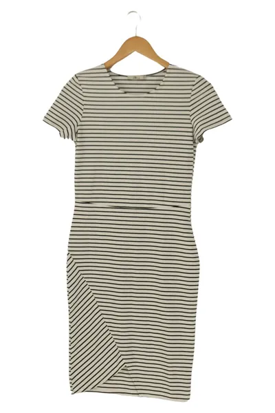 LTB Damen Freizeitkleid gestreift Gr. 38/M Kurzarm Mehrfarbig Modisch