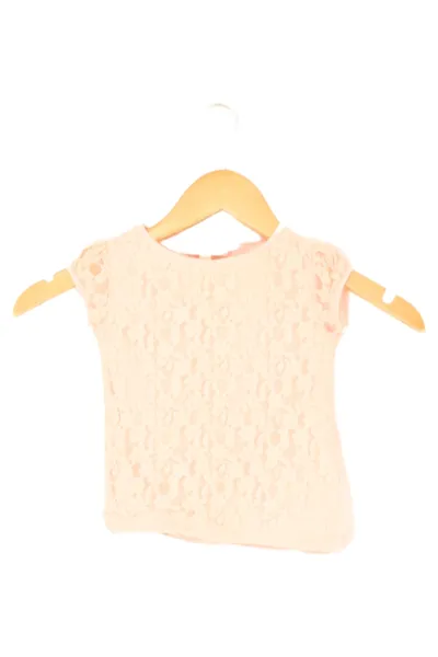 CHARLES VöGELE Kinder T-Shirt Rosa Gr. 92 Spitze Florales Muster Elegant