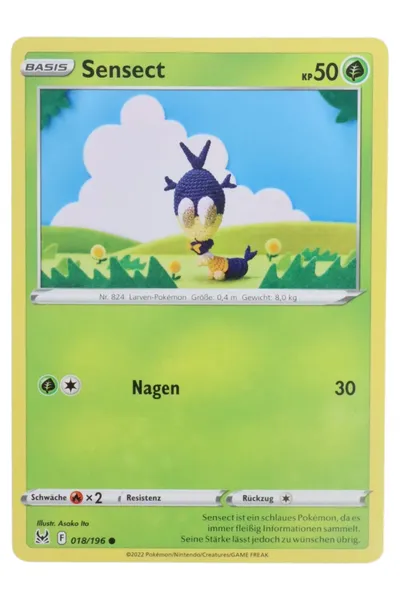 POKéMON Sammelkarte Sensect Larven-Pokémon Grün KP50 018/196