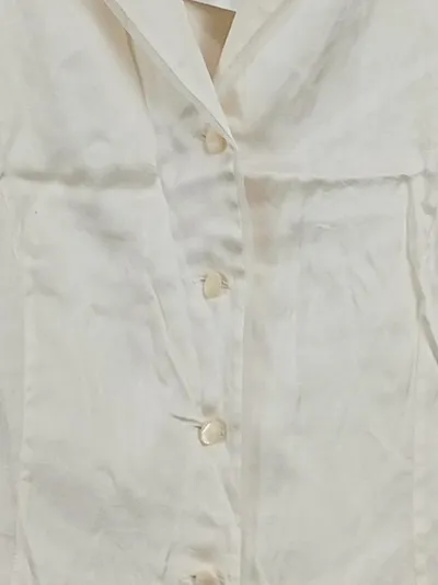 Armani Collezioni Damen Seidenbluse Ärmellos Gr. 40 Beige Elegant