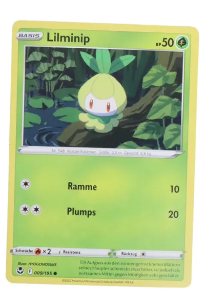 POKéMON Sammelkarte Lilminip Basis Grün KP 50 Nr. 548 Wurzel-Pokémon