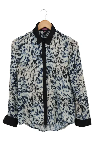suzanna Hemdbluse Damen Gr. 34 Mehrfarbig Animal Print Elegant Casual Langarm