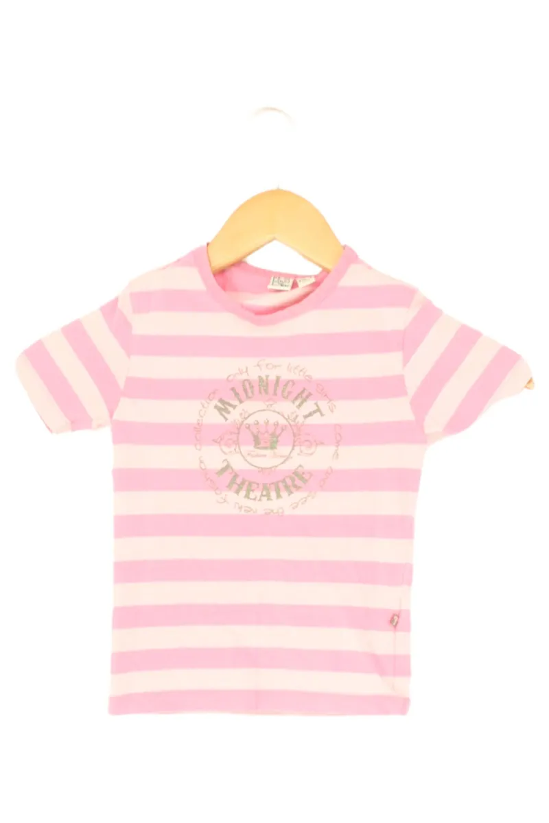BOB DER BäR Kinder T-Shirt Gr. 104 Rosa Gestreift Casual Preppy Kawaii 1