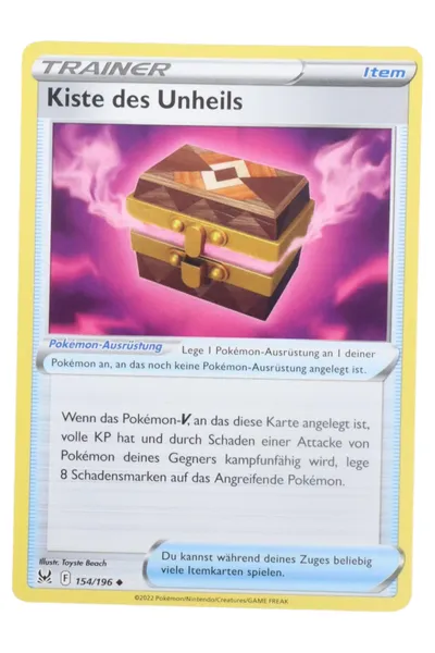 POKéMON Sammelkarte Kiste des Unheils Trainer Item Gelb