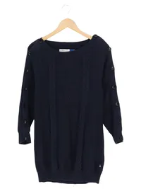 ADIDAS ORIGINALS Damen Strickkleid Gr. 32/XXS Marineblau Zopfstrickmuster 1