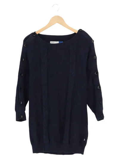 ADIDAS ORIGINALS Damen Strickkleid Gr. 32/XXS Marineblau Zopfstrickmuster