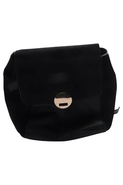 ACCESSORIZE Damen Umhängetasche Schwarz Synthetik Elegant Flap Bag
