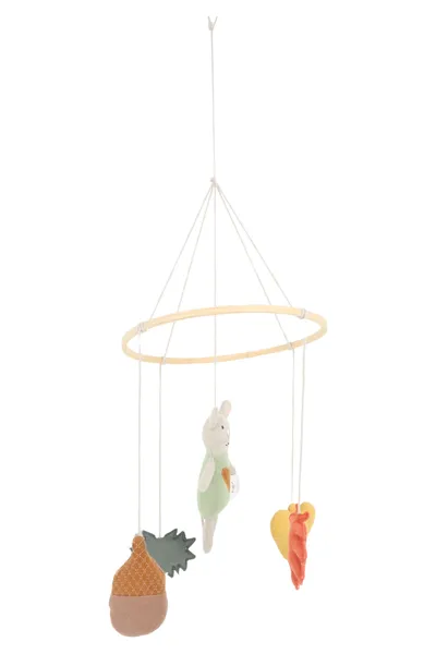 DEPOT Mobile Baby Kinder Maus Eichel Blätter Mehrfarbig Baumwolle Polyester 90cm