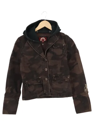SUBLEVEL Damen Leichte Jacke Camouflage Kapuze Gr. 36;S Mehrfarbig Casual