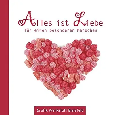 Grafik Werkstatt Geschenkband Alles ist Liebe Herz Mehrfarbig Valentinstag
