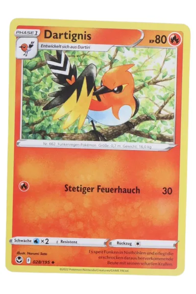 POKéMON Sammelkarte Dartignis Orange TCG Karte Deutsch