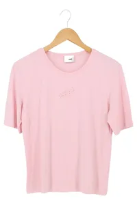DELMOD Damen T-Shirt Gr. 40/M Rosa Casual Kurzarm Stickerei 1