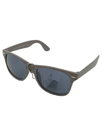 PF Concept Sonnenbrille Holzoptik Wayfarer UV400 Unisex Grau