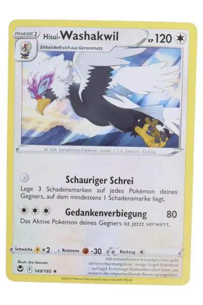POKéMON Sammelkarte Hisui-Washakwil Phase 1 KP 120 Gelb Deutsch