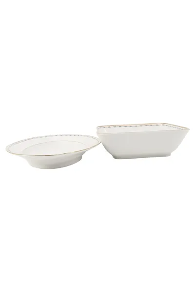 Bareuther Servierschüssel Porzellan Weiß Elegant Vintage Schale Platte