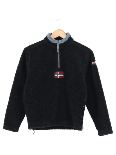 NAPAPIJRI Fleecepullover Kinder Gr. 152 Schwarz Sportlich Reißverschluss