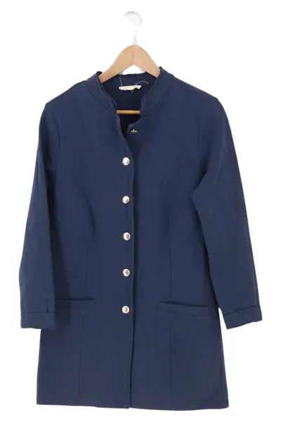 MAAS Damen Blazer Gr. 38/M Blau Casual Elegant Baumwolle Jacke